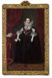エリザベスキャベンディッシュの肖像、1624年 作： Daniel Mytens