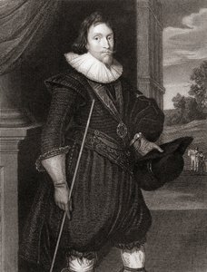 ジェームズハミルトンの肖像（1589-1625）「ロッジの英国の肖像」1822年、ハミルトンの第2侯爵 作： Daniel Mytens
