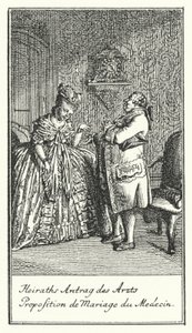博士の結婚相談所（彫刻 作： Daniel Nikolaus (after) Chodowiecki