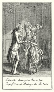 病人の結婚相談所（彫刻 作： Daniel Nikolaus (after) Chodowiecki