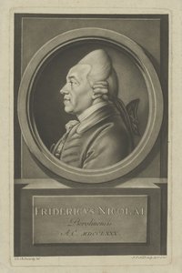 クリストフフリードリヒニコライ1733-1811、1780。 作： Daniel Nikolaus Chodowiecki