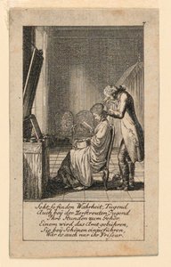 The Hair-Do, Illustration for "Königl: Grosbrit [anian] 家系図カレンダー 1780 年 Lauenberg by J.G. Berenberg" 作： Daniel Nikolaus Chodowiecki