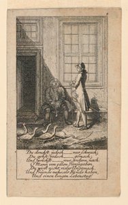 怠惰で気の弱い人、「Königl: Grosbrit [anian] 1780年のラウエンベルクの系図カレンダー by J.G. Berenberg」のイラスト 作： Daniel Nikolaus Chodowiecki
