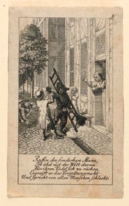 報復、「Königl: Grosbrit [anian] 1780年のLauenbergの系図カレンダー by J.G. Berenberg」のイラスト 作： Daniel Nikolaus Chodowiecki