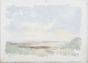 ホーリー島、1893年（紙と鉛筆） 作： Daniel Oliver
