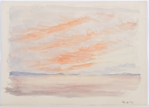 ホーリー島、1895年（紙と鉛筆） 作： Daniel Oliver