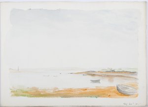 ホーリー島、1895年（紙と鉛筆） 作： Daniel Oliver