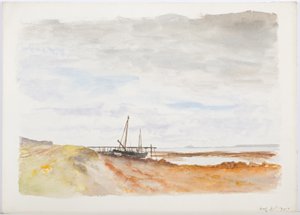 ホーリー島、1895年（紙と鉛筆） 作： Daniel Oliver