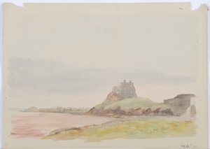 ホーリー島、1895年（紙と鉛筆） 作： Daniel Oliver