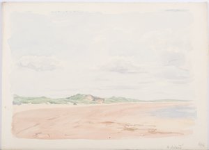 ホーリー島、1896年（紙と鉛筆） 作： Daniel Oliver