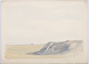 ホーリー島、1899年（紙と鉛筆） 作： Daniel Oliver