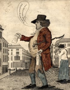 19世紀初頭のバラード売り手（手描きの彫刻） 作： Daniel Orme