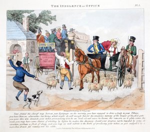 パブのピータークイズによる「おしゃれな穴またはハイライフのクーラー」のイラスト。トーマス・マクリーン、ロンドン1824（手塗りの彫刻） 作： Daniel Thomas Egerton