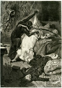 エドガー・アラン・ポー作「モルグ街の殺人」の挿絵 作： Daniel Urrabieta (after) Vierge
