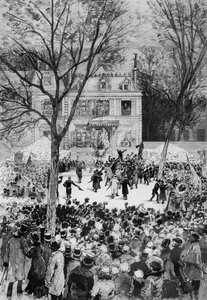 ビクターユーゴー生誕80周年（1802-85）、「Le Monde Illustre」、1881年7月27日（木版） 作： Daniel Urrabieta Vierge