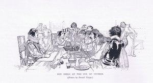 ヴィベロスの宿でのドン・ディエゴ（『The Magazine of Art』1893年、Cassell and Companyより 作： Daniel Urrabieta Vierge