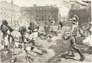 レンヌ祭。 偉大なローマの騎兵隊、1883 年 1890 年。 作： Daniel Urrabieta Vierge