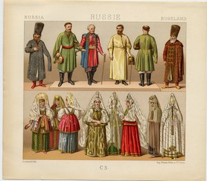 ロシアのドレス、1880 作： Daniel Urrabieta Vierge