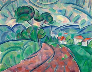 村への道。ラルートオービレッジ、1908-1912年頃 作： Daniel Vladimir Baranoff Rossine