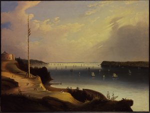 ニューヨーク港、1835年頃 作： Daniel Wadsworth