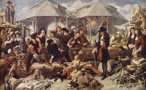 ピーター大王ロンドン、デプトフォードドックヤードで 作： Daniel after Maclise