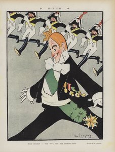 フランスの俳優マックス・ディアリー。ル・リールのイラスト