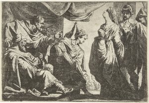 審査員の前のスザンナ 作： Daniel van den Dyck