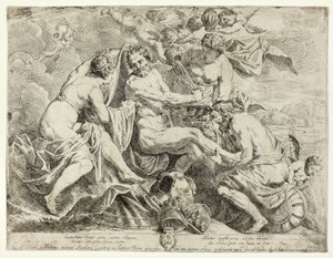 ニンフとキューピッドによるアエネアスの神格化 作： Daniel van den Dyck