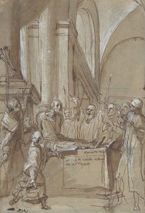 ケルンの聖ブルーノの生涯からの葬式で話すレイモン・ディオクレス、1628-29年。