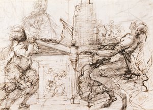 オルガンの聖セシリア、1620-1629 作： Daniele Crespi