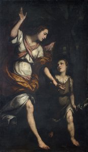 砂漠のセントジョンと天使、1623 作： Daniele Crespi