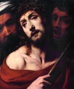 The derision of Christ Face of the suffering Christ has thorns. Painting by Daniele Crespi (1598-1630) 17th century Basilica San Giovanni, Busto Arsizio Italy   1439219   ja       japanese Successfully Translated  Original: Robert-le-Fort Translat: Robert- 作： Daniele Crespi