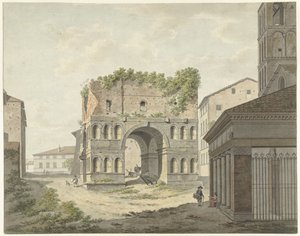 Janus quadrifons のアーチとローマのヴェラブロにある S. Giorgio の一部