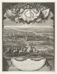 1673 年 6 月 30 日のフランスによるマーストリヒトの征服 マストリッチ (オブジェクトのタイトル) Grandes Conquetes du Roi (シリーズタイトル) 作： Daniël Marot (I)