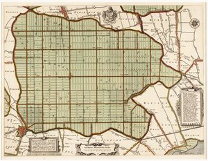 Beemsterlants Caerte、オランダ、Beemsterの歴史的な地図 作： Daniël van Breen