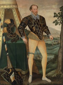 Sir William Drury, Hawstead, Suffolk (1550–1590) 作： Daniël van den Queborne