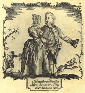 ストルエンゼー伯爵、あなたに運が向いてきました。1772年（木版画 作： Danish School