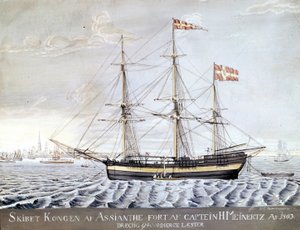 スラーシップ「Konigen of Asian」1803.Maritime Museum of Elsinor, Denmark 作： Danish School