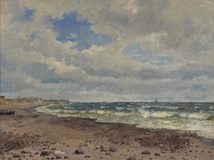 砂丘のあるビーチ。 ユトランドの西海岸 作： Dankvart Dreyer