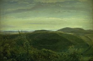 フネンのモレックナップ丘陵から見たユトランドの海岸。 勉強 作： Dankvart Dreyer