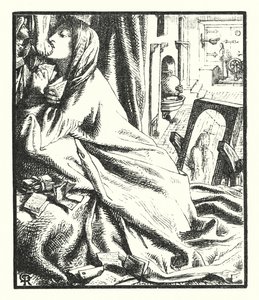 南のマリアナ（彫刻 作： Dante Gabriel (after) Rossetti
