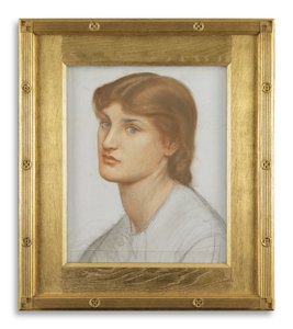 アレクサワイルディング（紙に色チョーク） 作： Dante Gabriel Charles Rossetti