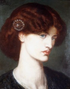 ジェーン・モリスの肖像画「ベアトリス 作： Dante Gabriel Charles Rossetti