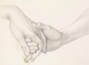ベアトリスの死の時のダンテの夢-愛の手を握るダンテの研究 作： Dante Gabriel Charles Rossetti