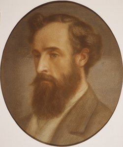 Frederick Leyland (1831-91) (紙にパステル) 作： Dante Gabriel Charles Rossetti