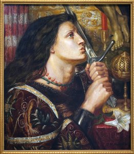 ジョアンオブアーク、1863年に剣を届ける 作： Dante Gabriel Charles Rossetti
