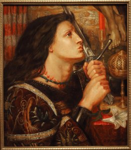 デリブランスの香りにキスするジョアン・オブ・アーク 作： Dante Gabriel Charles Rossetti