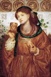 「愛の杯」 Dante Gabriel Rossetti (1828-1882) 作 1867年頃 Dim 52.6 x 35.9 cm Art Gallery of South Australia アデレード オーストラリア 作： Dante Gabriel Charles Rossetti
