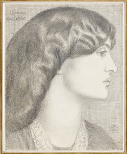 ウィリアムモリス夫人、1860年 作： Dante Gabriel Charles Rossetti
