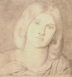 No.1537 ミス・ファニー・コーンフォース 1860年頃（紙に鉛筆 作： Dante Gabriel Charles Rossetti